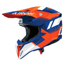 AIROH KASK CROSS / ENDURO / ATV / QUAD WRAAAP VISION POMARAŃCZOWY/NIEBIESKI/BIAŁY ROZMIAR S