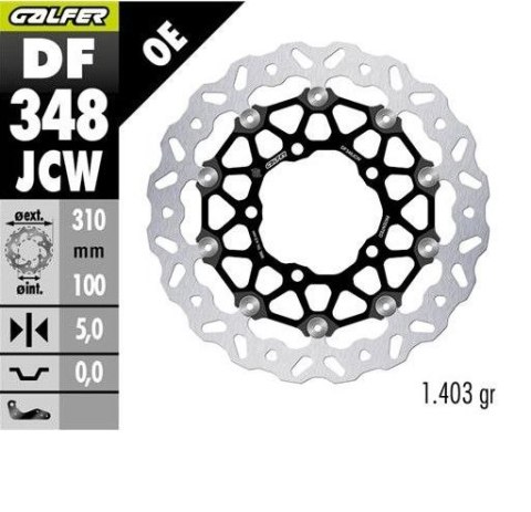 GALFER TARCZA HAMULCOWA PRZÓD SUZUKI GSX-R 600 '06-'07; GSX-R 750 '06-'07; GSX-R 1000 '05-'08; M 109R BOULEVARD; VZR 1800 INTRUD