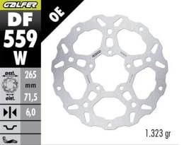 GALFER TARCZA HAMULCOWA TYŁ DUCATI DESERT 937X '21-; DESERT 937X RALLY '24-; MULTISTRADA V4 1150/1158/1103 '21- (WAVE DISC) (265