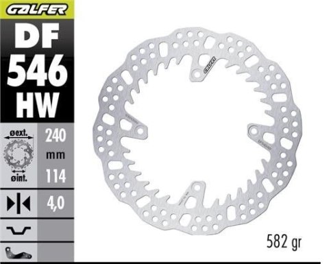 GALFER TARCZA HAMULCOWA TYŁ DUCATI DESMO 450MX '24-'26 (240X114X4MM) SHARK ENDURO MX