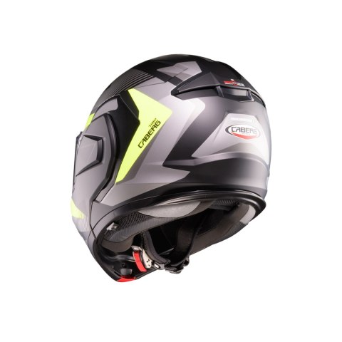 CABERG KASK SZCZĘKOWY FLIP-BACK (SZCZĘKA DO TYŁU) MODEL TRIP LUNAR SOLID KOLOR CZARNY MAT/SZARY/ŻÓŁTY FLUO ROZMIAR M (PINLOCK W 