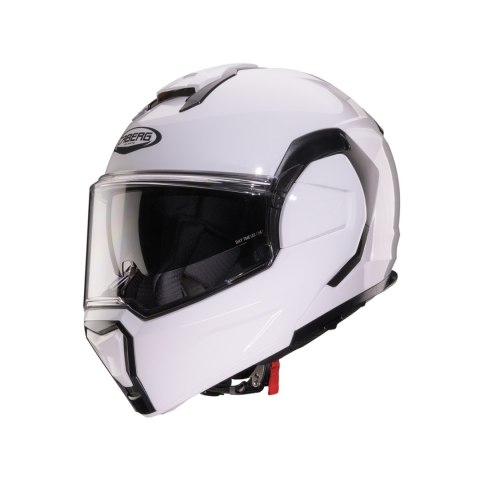 CABERG KASK SZCZĘKOWY FLIP-BACK (SZCZĘKA DO TYŁU) MODEL TRIP SOLID KOLOR BIAŁY POŁYSK ROZMIAR XXL (PINLOCK W ZESTAWIE)