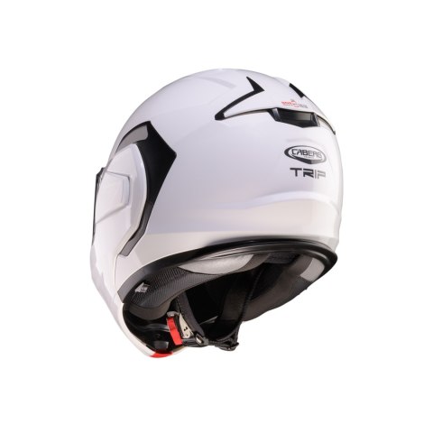CABERG KASK SZCZĘKOWY FLIP-BACK (SZCZĘKA DO TYŁU) MODEL TRIP SOLID KOLOR BIAŁY POŁYSK ROZMIAR XS (PINLOCK W ZESTAWIE)