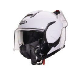 CABERG KASK SZCZĘKOWY FLIP-BACK (SZCZĘKA DO TYŁU) MODEL TRIP SOLID KOLOR BIAŁY POŁYSK ROZMIAR S (PINLOCK W ZESTAWIE)