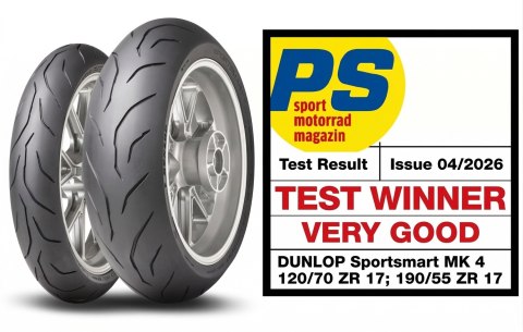 DUNLOP OPONA 120/70ZR17 (58W) TL SPORTSMART MK4 PRZÓD DOT 08/2026