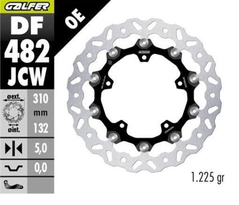 GALFER TARCZA HAMULCOWA PRZÓD YAMAHA FAZER 8 '10-; FZ 8 '10- YZF-R6 '05-'16 (FLOATECH) (310X132X5MM)