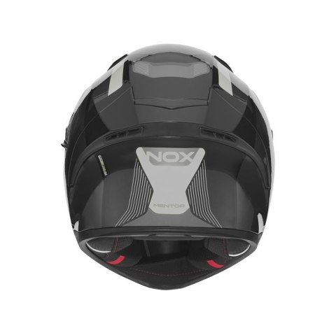 NOX KASK INTEGRALNY (FULL FACE) Z BLENDĄ N402 MENTOR KOLOR CZARNY/SZARY ROZMIAR M