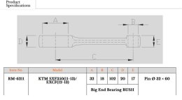 ROYAL RODS KORBOWÓD KTM SXF 350 (SX-F350) '13-'15, EXCF 350 (EXC-F350) '13-'15