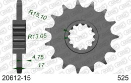 AFAM 2026/04 ZĘBATKA PRZEDNIA 2068 15 HONDA CBR 600F '99-'12, CBR 650F '14-'18 (JTF1370.15) (ŁAŃC. 525)