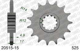 AFAM 2026/04 ZĘBATKA PRZEDNIA 2073 15 Z GUMĄ HONDA CB 600 HORNET '97-'06, CBR 600F '97-'98, CBF 600 '04-'07 (JTF1371.15RB) (ŁAŃC
