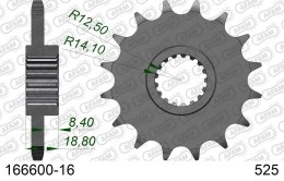 AFAM 2026/04 ZĘBATKA PRZEDNIA 2078 16 Z GUMĄ APRILIA 1000, BMW F 800 (JTF704.16RB) (ŁAŃC. 525)