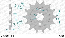 AFAM 2026/04 ZĘBATKA PRZEDNIA 2247 14 KTM 125 DUKE '11-'24, KTM 200 DUKE '12-'24 (JTF1903.14) (ŁAŃC. 520)