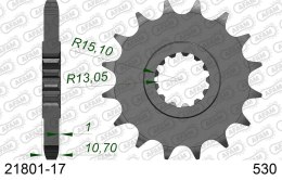 AFAM 2026/04 ZĘBATKA PRZEDNIA 579 17 YAMAHA FZ1 '06-'14, R1 '04-'14, FJ, XJR (JTF579.17) (ŁAŃC. 530)