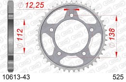 AFAM 2026/04 ZĘBATKA TYLNA 4357 43 HONDA CB 600 HORNET '07-'13, CBR 600F '97-'98, '11-'14, CBF 600 '04-'07 (JTR1304.43) (ŁAŃC. 5