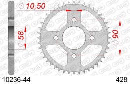 AFAM 2026/04 ZĘBATKA TYLNA 4669 44 HONDA CBR 125 11-17 (JTR1221.44) (ŁAŃC. 428) OTWÓR NA ŚRUBĘ 10,5