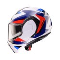 CABERG KASK SZCZĘKOWY FLIP-BACK (SZCZĘKA DO TYŁU) MODEL TRIP LUNAR SOLID KOLOR BIAŁY/NIEBIESKI/CZERWONY ROZMIAR L (PINLOCK W ZES