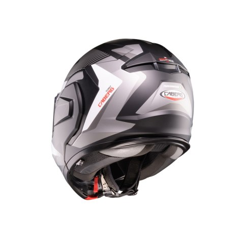 CABERG KASK SZCZĘKOWY FLIP-BACK (SZCZĘKA DO TYŁU) MODEL TRIP LUNAR SOLID KOLOR CZARNY MAT/BIAŁY/SZARY ROZMIAR L (PINLOCK W ZESTA