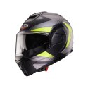 CABERG KASK SZCZĘKOWY FLIP-BACK (SZCZĘKA DO TYŁU) MODEL TRIP LUNAR SOLID KOLOR CZARNY MAT/SZARY/ŻÓŁTY FLUO ROZMIAR XL (PINLOCK W