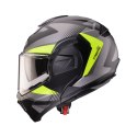 CABERG KASK SZCZĘKOWY FLIP-BACK (SZCZĘKA DO TYŁU) MODEL TRIP LUNAR SOLID KOLOR CZARNY MAT/SZARY/ŻÓŁTY FLUO ROZMIAR XL (PINLOCK W