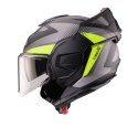 CABERG KASK SZCZĘKOWY FLIP-BACK (SZCZĘKA DO TYŁU) MODEL TRIP LUNAR SOLID KOLOR CZARNY MAT/SZARY/ŻÓŁTY FLUO ROZMIAR XXL (PINLOCK 