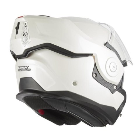 NOX PREMIUM KASK SZCZĘKOWY FLIP-BACK (SZCZĘKA DO TYŁU) Z BLENDĄ SPINNER KOLOR BIAŁY POŁYSK ROZMIAR XXL