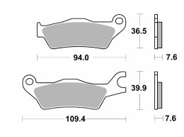 SBS KLOCKI HAMULCOWE KH715 STREET PERFORMANCE (EXCEL) SINTER KOLOR ZŁOTY PASUJE DO: SUZUKI GSX-S 125 18-25, GSXR 125 R 18-24, GS