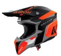 AIROH KASK CROSS / ENDURO / ATV / QUAD WRAAAP CONQUER KOLOR POMARAŃCZOWY/CZARNY/BIAŁY MAT ROZMIAR S