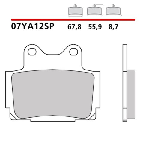 BREMBO 2026/05 KLOCKI HAMULCOWE KH104 SINTER SP (SPIEK METALICZNY) TYŁ (ECE R90)
