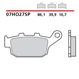 BREMBO 2026/05 KLOCKI HAMULCOWE KH140 SINTER SP (SPIEK METALICZNY) TYŁ (ECE R90)