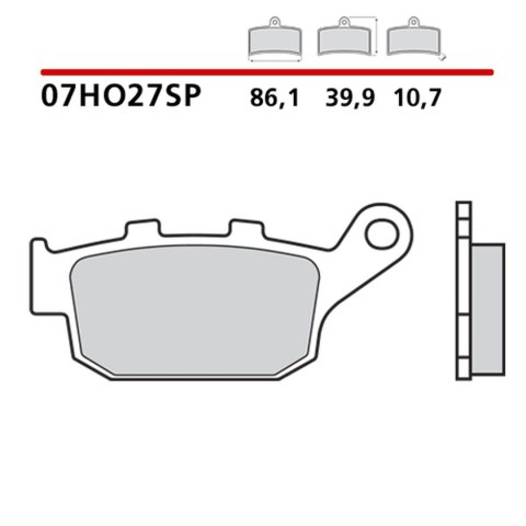 BREMBO 2026/05 KLOCKI HAMULCOWE KH140 SINTER SP (SPIEK METALICZNY) TYŁ (ECE R90)