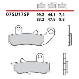 BREMBO 2026/05 KLOCKI HAMULCOWE KH157 SINTER SP (SPIEK METALICZNY) TYŁ (ECE R90)