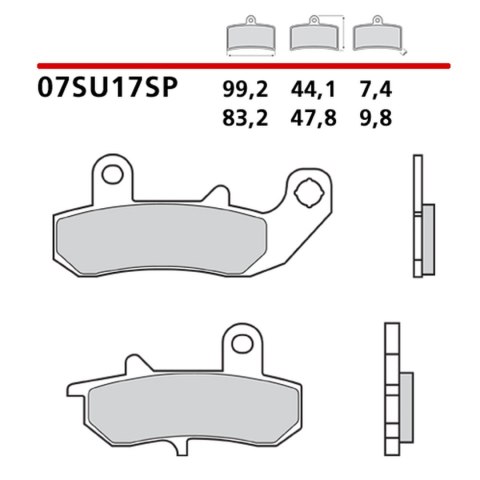 BREMBO 2026/05 KLOCKI HAMULCOWE KH157 SINTER SP (SPIEK METALICZNY) TYŁ (ECE R90)