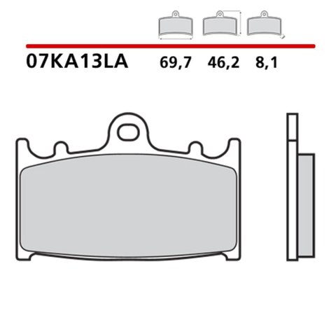 BREMBO 2026/05 KLOCKI HAMULCOWE KH158 SINTER LA (SPIEK METALICZNY) PRZÓD (ECE R90)