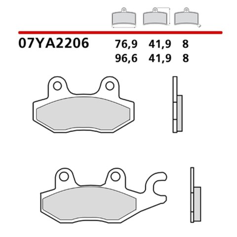 BREMBO KLOCKI HAMULCOWE KH165 ROAD / OFF ROAD GENUINE CARBON CERAMIC (PÓŁMETALICZNE MIESZANKA OEM)