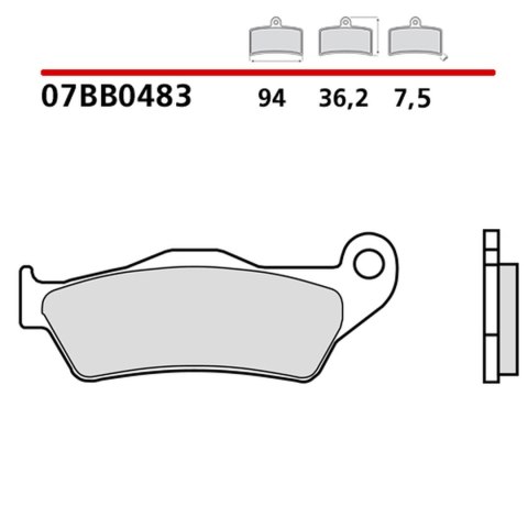 BREMBO KLOCKI HAMULCOWE KH181 ROAD / OFF ROAD GENUINE SINTER (SPIEK METALICZNY MIESZANKA OEM)