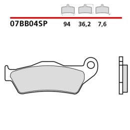 BREMBO 2026/05 KLOCKI HAMULCOWE KH181 SINTER SP (SPIEK METALICZNY) TYŁ (ECE R90)