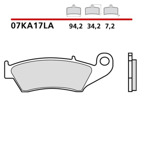 BREMBO 2026/05 KLOCKI HAMULCOWE KH185 SINTER LA (SPIEK METALICZNY) PRZÓD (ECE R90)