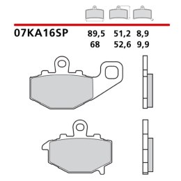 BREMBO 2026/05 KLOCKI HAMULCOWE KH192 SINTER SP (SPIEK METALICZNY) TYŁ (ECE R90)