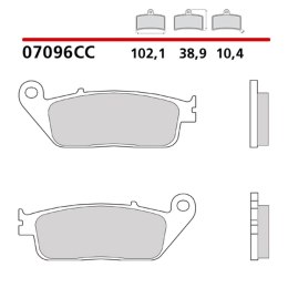 BREMBO 2026/05 KLOCKI HAMULCOWE KH196 SCOOTER CARBON CERAMIC CC (PÓŁMETALICZNE) PRZÓD/TYŁ (ECE R90)