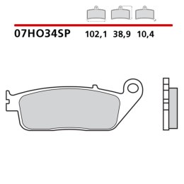 BREMBO 2026/05 KLOCKI HAMULCOWE KH196 SINTER SP (SPIEK METALICZNY) TYŁ (ECE R90)