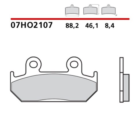 BREMBO 2026/05 KLOCKI HAMULCOWE KH203 ROAD / OFF ROAD GENUINE CARBON CERAMIC (PÓŁMETALICZNE MIESZANKA OEM)