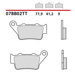 BREMBO 2026/05 KLOCKI HAMULCOWE KH208 OFF ROAD/ROAD CARBON CERAMIC TT (PÓŁMETALICZNE) PRZÓD/TYŁ (ECE R90)