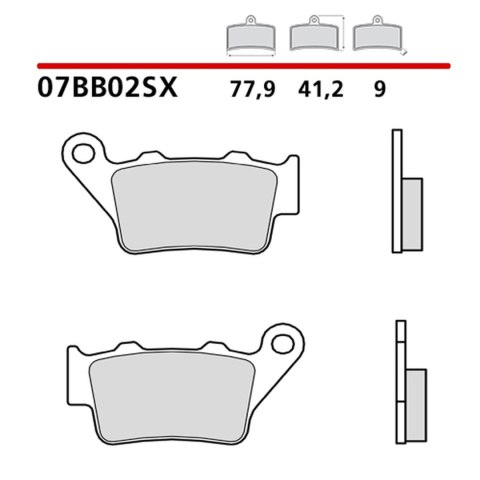 BREMBO 2026/05 KLOCKI HAMULCOWE KH208 RACING OFF ROAD SINTER SX (SPIEK METALICZNY) PRZÓD/TYŁ