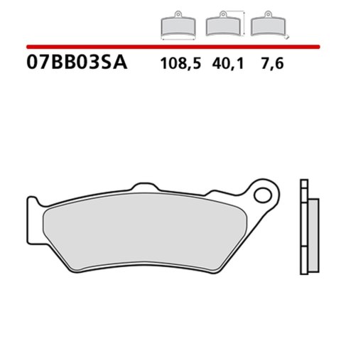 BREMBO KLOCKI HAMULCOWE KH209 ROAD SINTER SA (SPIEK METALICZNY) (ECE R90)