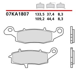 BREMBO KLOCKI HAMULCOWE KH231 ROAD / OFF ROAD GENUINE CARBON CERAMIC (PÓŁMETALICZNE MIESZANKA OEM)