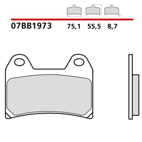 BREMBO 2026/05 KLOCKI HAMULCOWE KH244 ROAD / OFF ROAD GENUINE SINTER (SPIEK METALICZNY MIESZANKA OEM)