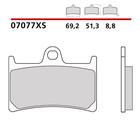 BREMBO 2026/05 KLOCKI HAMULCOWE KH252 / KH380 SCOOTER SINTER XS (SPIEK METALICZNY) PRZÓD/TYŁ (ECE R90)