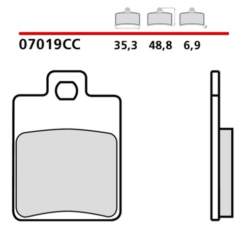 BREMBO 2026/05 KLOCKI HAMULCOWE KH260 SCOOTER CARBON CERAMIC CC (PÓŁMETALICZNE) PRZÓD/TYŁ (ECE R90)