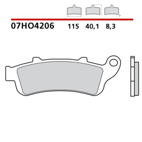 BREMBO 2026/05 KLOCKI HAMULCOWE KH261 / KH281 ROAD / OFF ROAD GENUINE CARBON CERAMIC (PÓŁMETALICZNE MIESZANKA OEM)