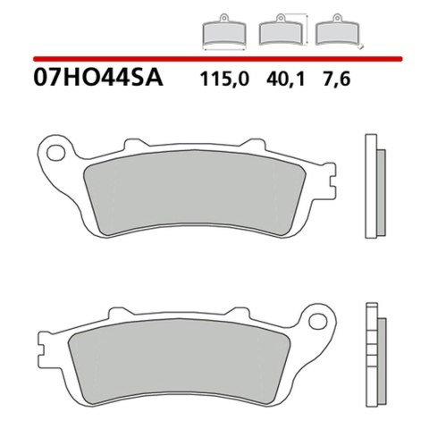 BREMBO 2026/05 KLOCKI HAMULCOWE KH261 / KH281 SINTER SA (SPIEK METALICZNY) PRZÓD (ECE R90)